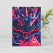 Faire-part Fantastique Fleur Fury Dragon (Debout devant)