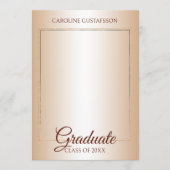 Faire-part Faux Glossy Gold Parties scintillant Glam Graduati (Devant)