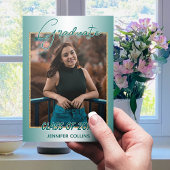 Faire-part Faux Glossy Turquoise Green Gold Parties scintilla