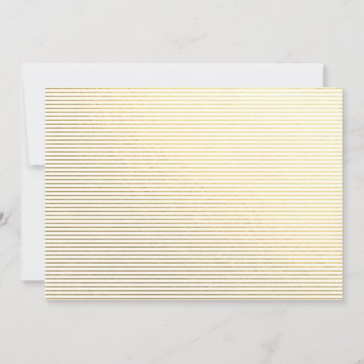 Faire-part Faux Gold Foil Élégant Gradué (Dos)