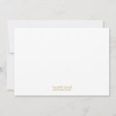 Faire-part Faux Gold Foil Typographie Photo Bébé Annonces (Dos)