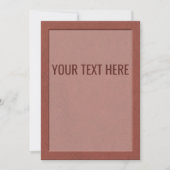 Faire-part Faux Texture en Cuir Brown (Devant)