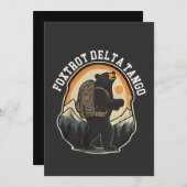 Faire-part FDT résister à l'ours Foxtrot Delta Tango (Devant / Derrière)