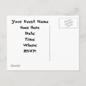 Faire-part Feast - carte postale personnalisable pour annonce (Dos)