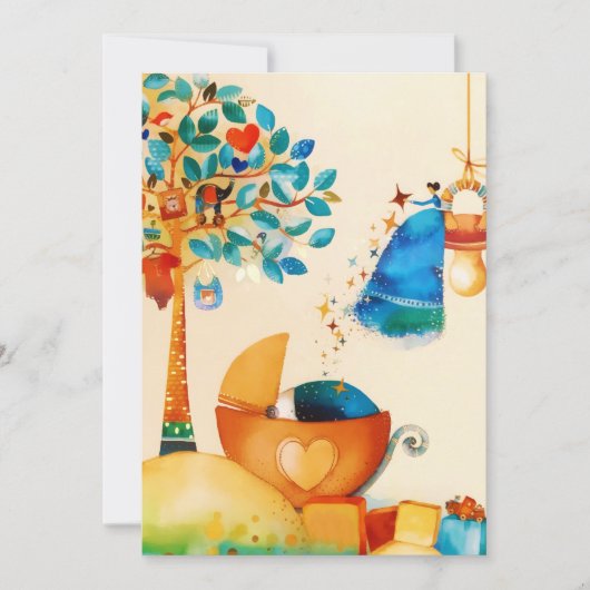 Faire-part Fée Capriceuse Félicitations Nouveau-Né (Devant)