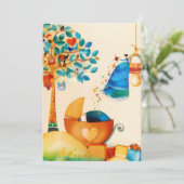 Faire-part Fée Capriceuse Félicitations Nouveau-Né Bébé (Debout devant)