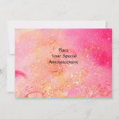 Faire-part FÉES DE L'AUBE ,Paillettes d'or magique (Dos)