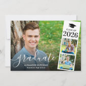 Faire-part Félicitations 4 Photo Collage Annonce Moderne (Devant)