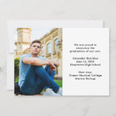 Faire-part Félicitations 4 Photo Collage Annonce Moderne (Dos)