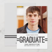 Faire-part Félicitations de fin d'études avec photo de diplôm (Devant / Derrière)