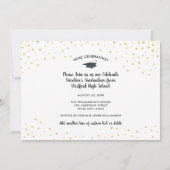 Faire-part Félicitations Grad, Collage photo Gold Graduation  (Dos)