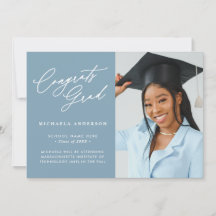 Félicitations Grad Moderne Script Photo Graduation