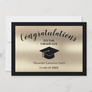 Faire-part Félicitations Graduate Class of 2021 Black Gold