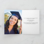 Faire-part Félicitations pour le diplôme - Écriture blanche p (Intérieur)