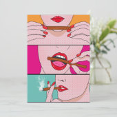 Faire-part femme de mauvaises herbes (Debout devant)