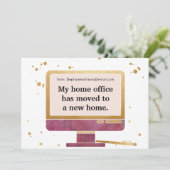 Faire-part Femme Entrepreneur Boss Lady Home Office Moving (Debout devant)