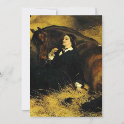 Faire-part Femme et Cheval (Devant)