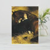 Faire-part Femme et Cheval (Debout devant)