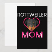 Faire-part Femmes Rottweiler Maman (Devant / Derrière)
