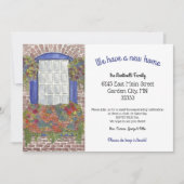 Faire-part Fenêtre peinte Nouvelle adresse d'accueil (Devant)