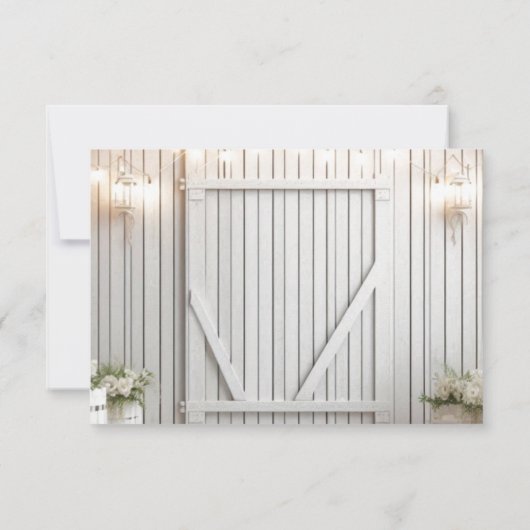 Faire-part Ferme Rustique Enregistrer la date (Dos)