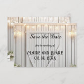 Faire-part Ferme Rustique Enregistrer la date (Devant / Derrière)