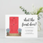 Faire-part Fermer la porte avant en mouvement (Debout devant)