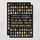 Faire-part Festive Fir Trees, Fête de Noël (Devant / Derrière)