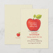 Faire-part Fête d'anniversaire de la cueillette de pommes (Devant / Derrière)