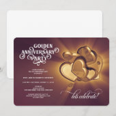 Faire-part Fête de 50e anniversaire de mariage (Version 4) (Devant / Derrière)