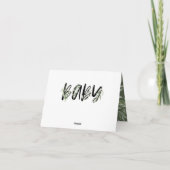 Faire-part Fête de baby shower de branche d'olivier d'aquarel (Dos)