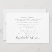 Faire-part Fête de Mariage avec Néons "Happily Ever After" Ph (Dos)