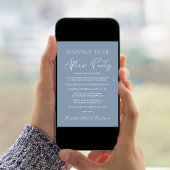 Faire-part Fête de mariage bleu poussiéreux « Happily Ever Af