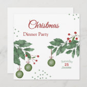 Faire-part Fête de Noël (Devant / Derrière)