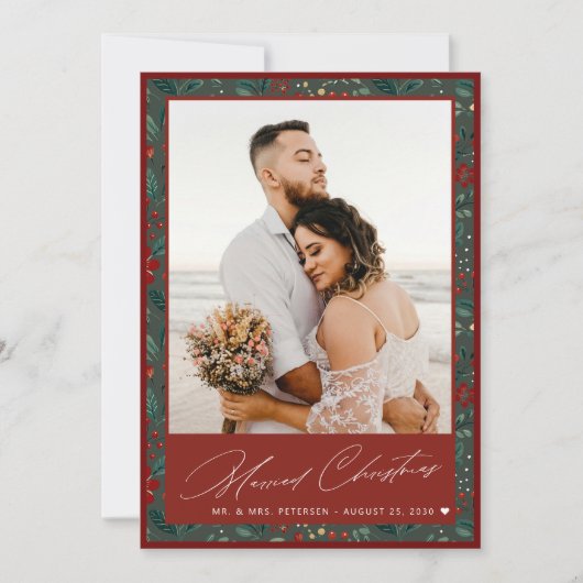 Faire-part Fête de Noël mariée (Devant)