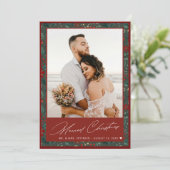 Faire-part Fête de Noël mariée (Debout devant)