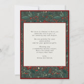 Faire-part Fête de Noël mariée (Dos)