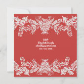 Faire-part Fête de Noël, Rouge, Blanc, (Dos)