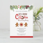 Faire-part Fête Décoration Cookie de vacances (Debout devant)