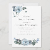 Faire-part Fête des mariées | Aquarelle bleu bleu foncé (Devant)