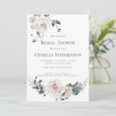 Faire-part Fête des mariées | Aquarelle Dusty Rose (Debout devant)