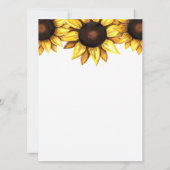Faire-part Fête des mariées de tournesol Blanc Jaune Floral I (Dos)