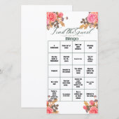 Faire-part Fête des mariées Jeu de Bingo (Devant / Derrière)