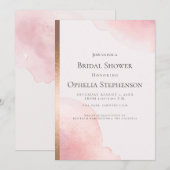 Faire-part Fête des mariées | Laver d'aquarelle rose (Devant / Derrière)