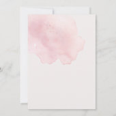 Faire-part Fête des mariées | Laver d'aquarelle rose (Dos)
