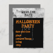 Faire-part Fête d'Halloween Enregistrer la date annonce (Devant / Derrière)