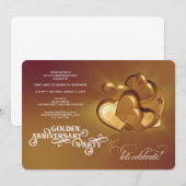 Faire-part Fête du 50e anniversaire d'or (Version 2) (Devant / Derrière)