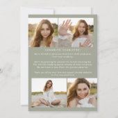 Faire-part Fete Green Yay Grad Photo Arch Grad Grad Grad (Dos)