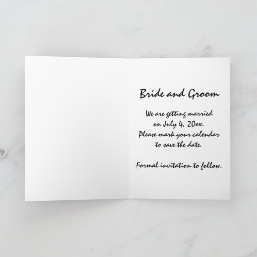 Faire-part Feu d'artifice Mariage d'été Enregistrer la date (Intérieur)