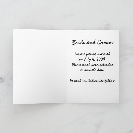 Faire-part Feu d'artifice Mariage d'été Enregistrer la date (Intérieur)